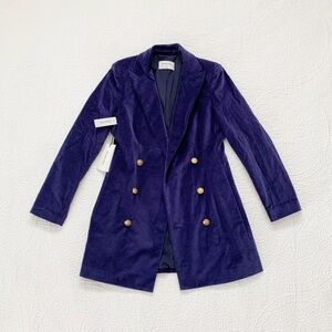Aritzia Babaton Pelli Velvet Blazer‎ Dress, Dark Shibori